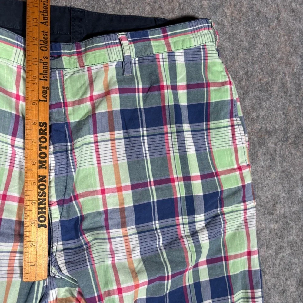 Polo Ralph Lauren Reversible Shorts Mens 40 T Madras Plaid 100% Cotton‎ Vintage